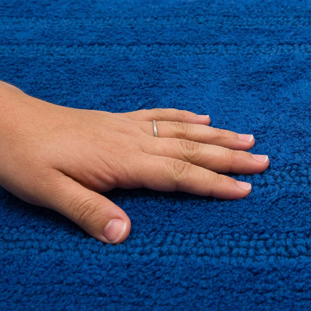 Soft Cotton Bath Mat Machine Washable Reversible 21x34