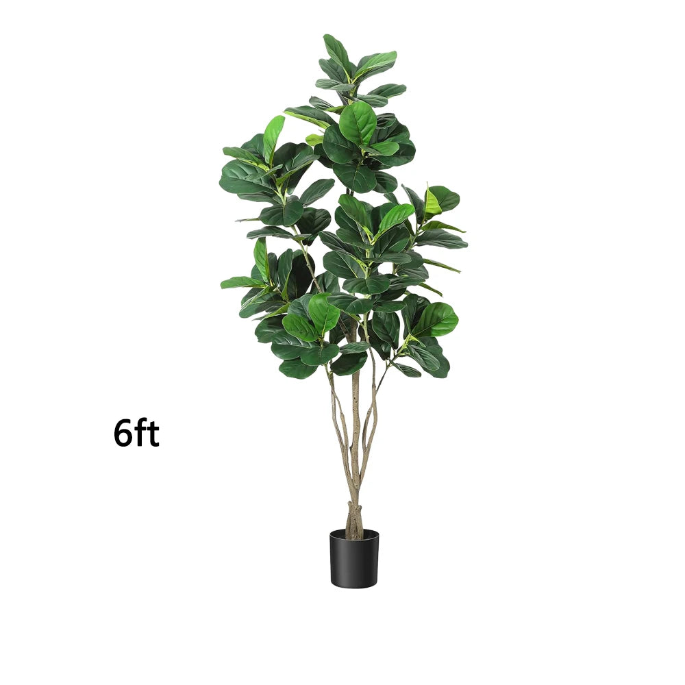 6ft Tall Faux Fiddle Leaf Fig Tree for Home Decor