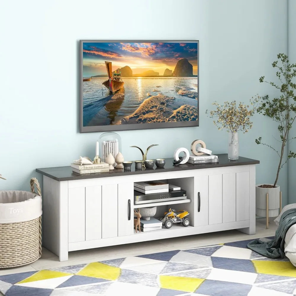 Two Door TV Stand For 65 Inch TVs Entertainment Center
