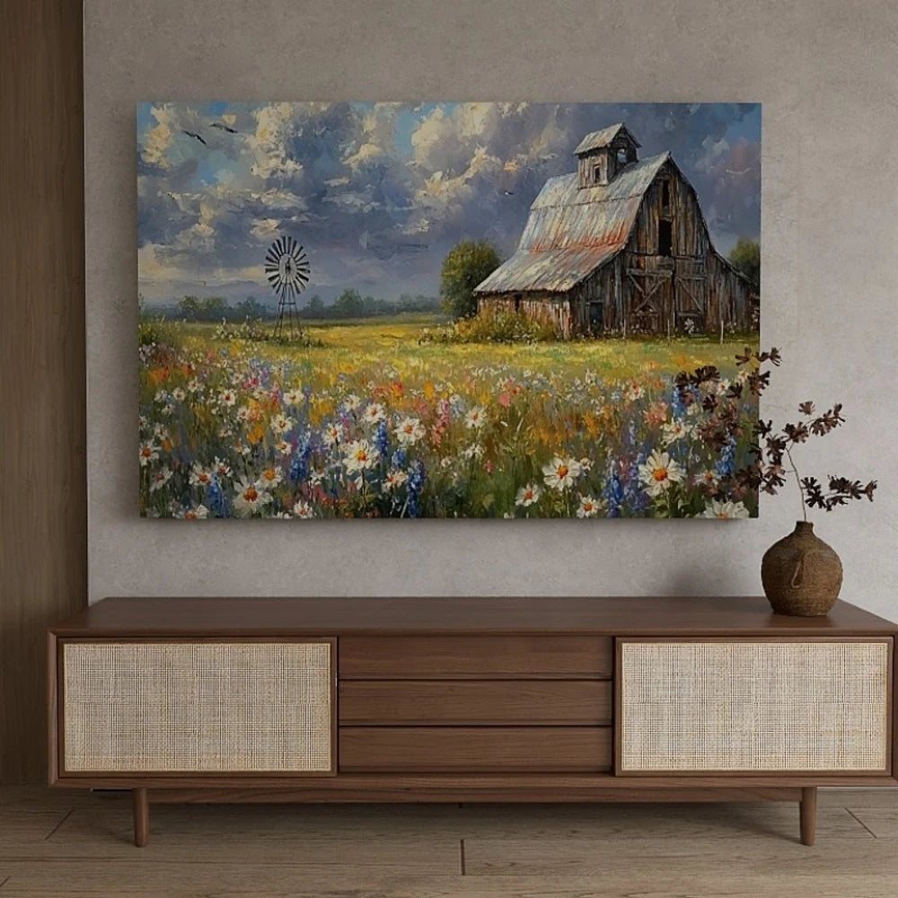 1.5 Inch Thick Pine Solid Wood Frame Canvas Wall Art Gift