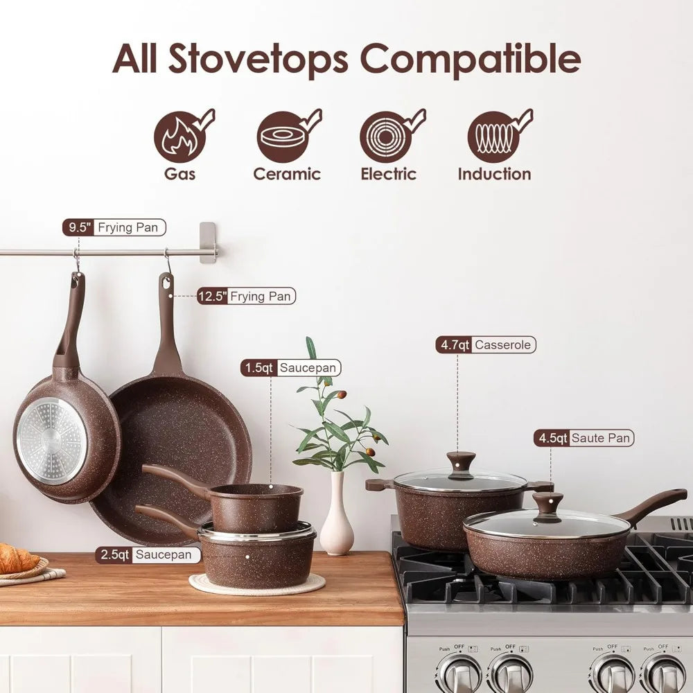 16 Piece Nonstick Cookware Set With Stay Cool Handles