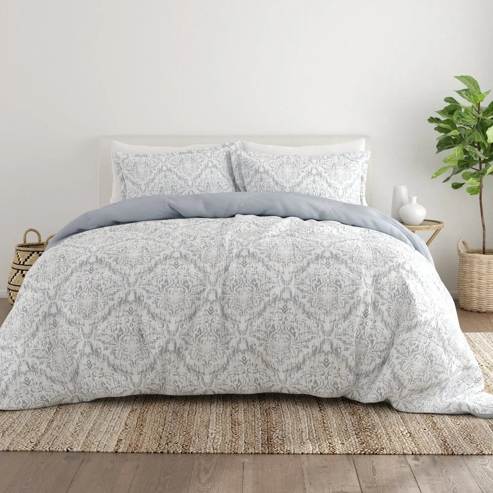 Down Alternative Comforter Set Light Blue Countryside