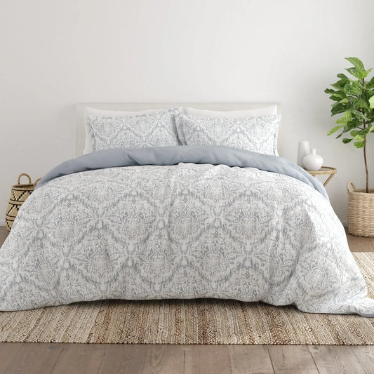 Down Alternative Comforter Set Light Blue Countryside