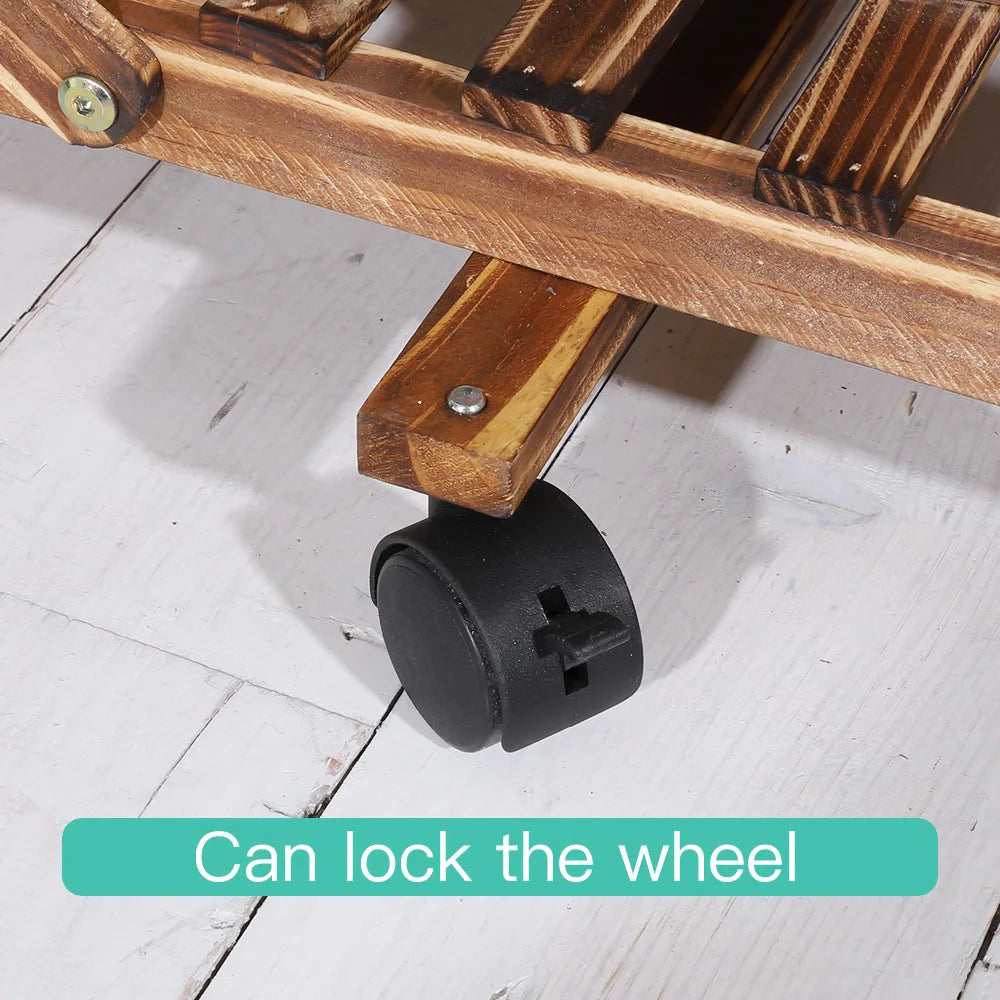 6 Tier Wooden Plant Stand for Indoor and Outdoor Use