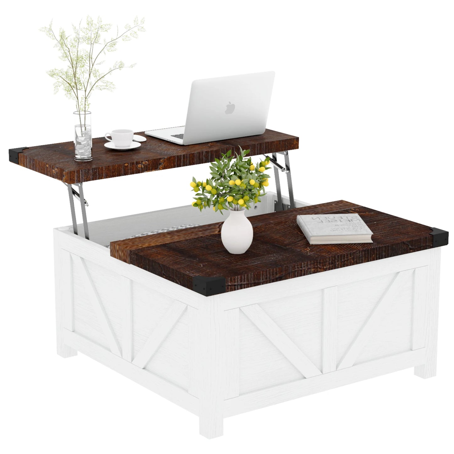 Lift Top Coffee Table with Hidden Storage for Living Room