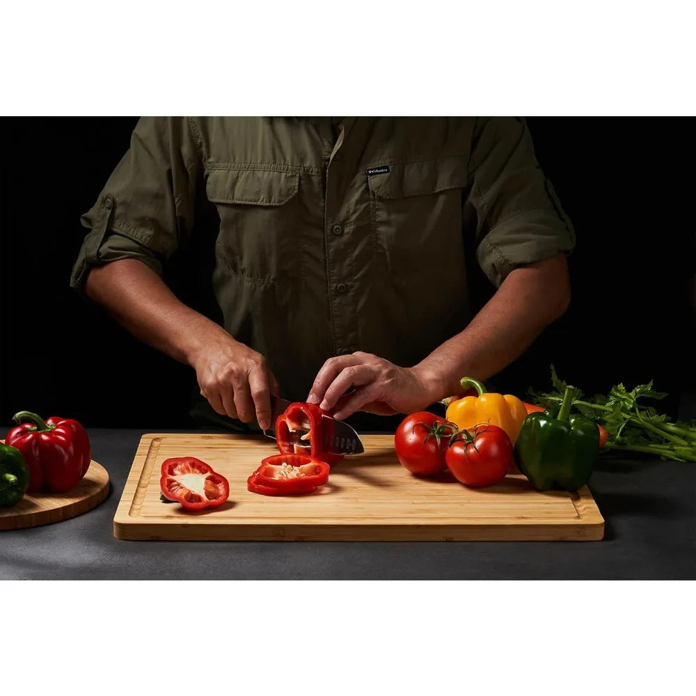 Extra Large Bamboo Cutting Boards With Side Handles Kitchen