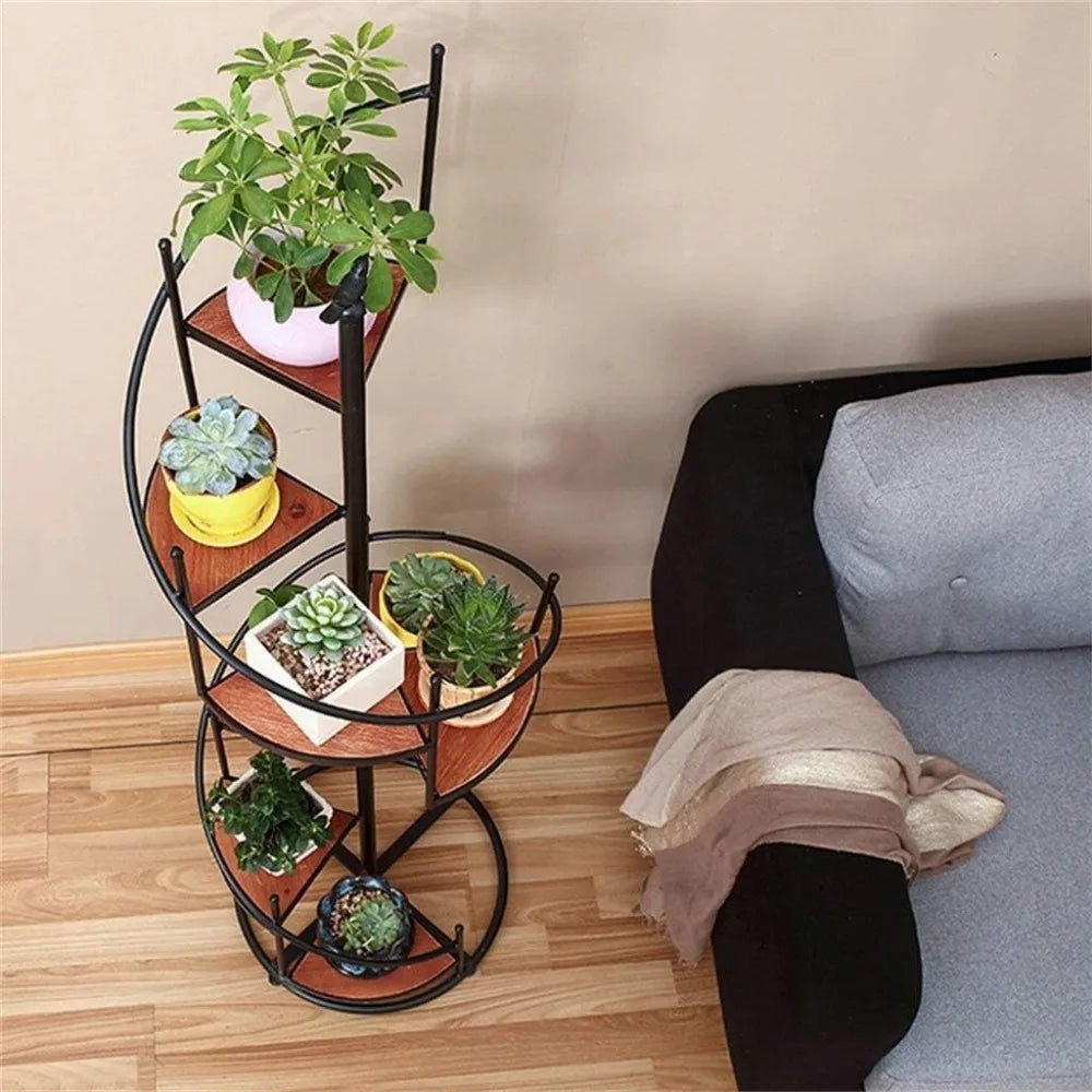 Rotating 8 Tier Plant Rack for Stylish Wall Decor