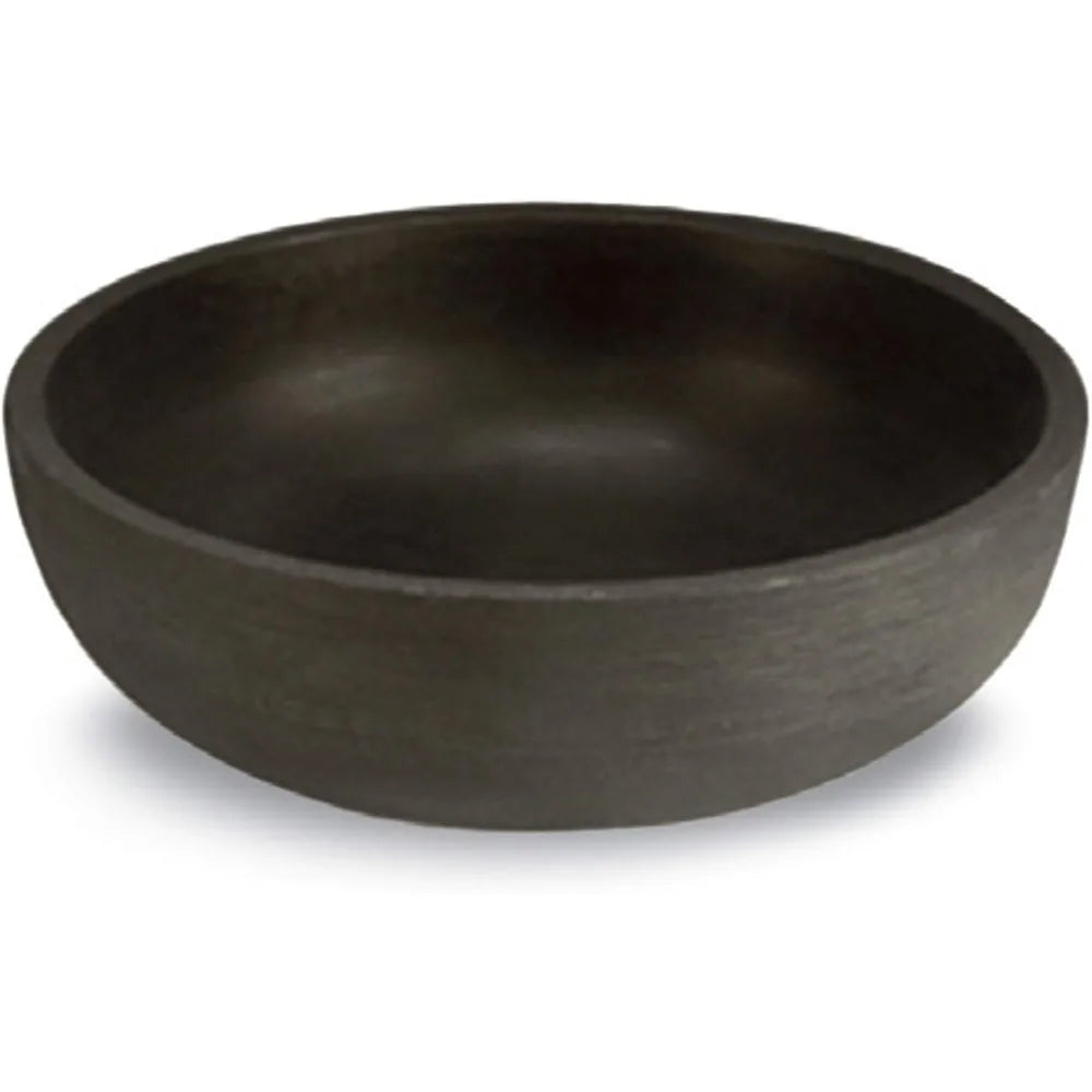 Crescent Orinoco Planter Bowl Old Bronze Resin No Drain