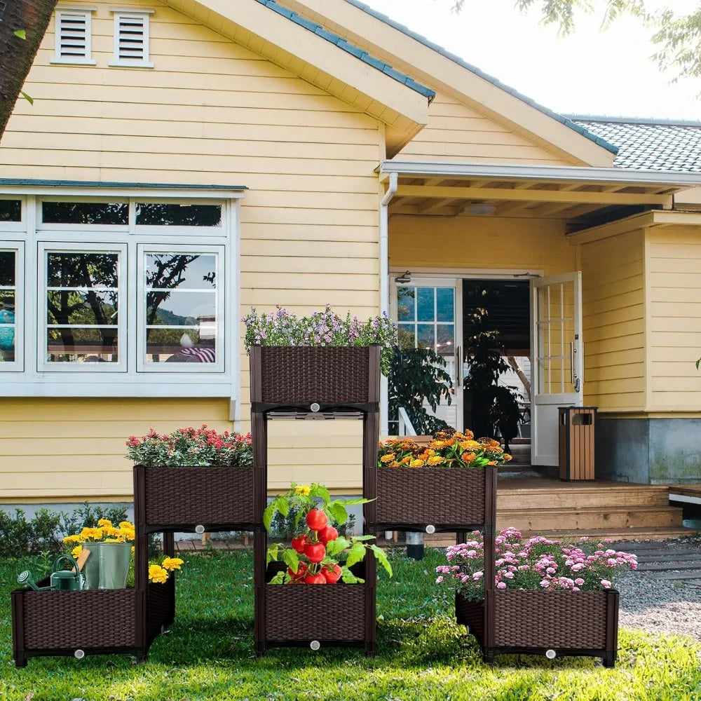 MAYOLIAH Raised Garden Bed With Drainage Elevated Planter