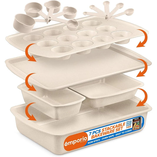 Deluxe Stackable Carbon Steel Nonstick Bakeware Set
