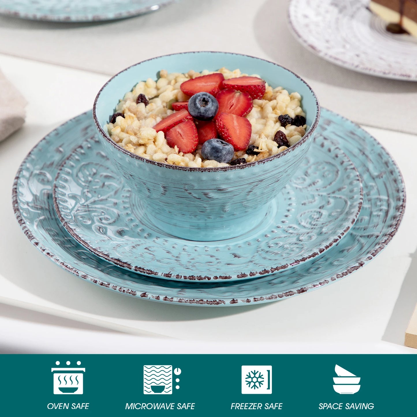 Vancasso Vine Dinnerware Set Stoneware Plates Bowls Mug