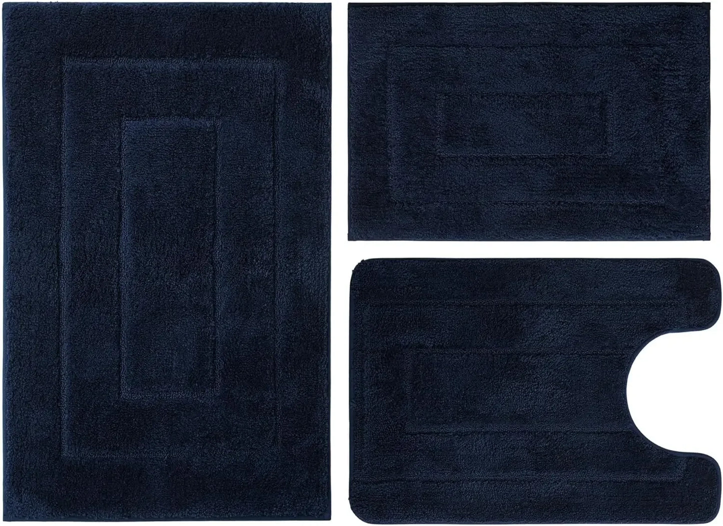 Ultra Absorbent Microfiber Bathroom Rug Set 3 Piece