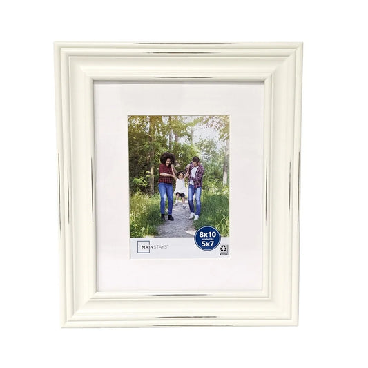 Rustic Distressed White Picture Frame for Home Decor