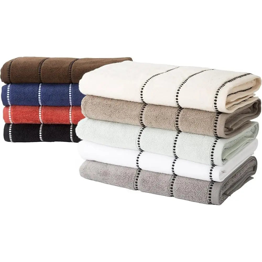Zero Twist Luxury Quick Dry Cotton Bath Towel Set 6 Piece