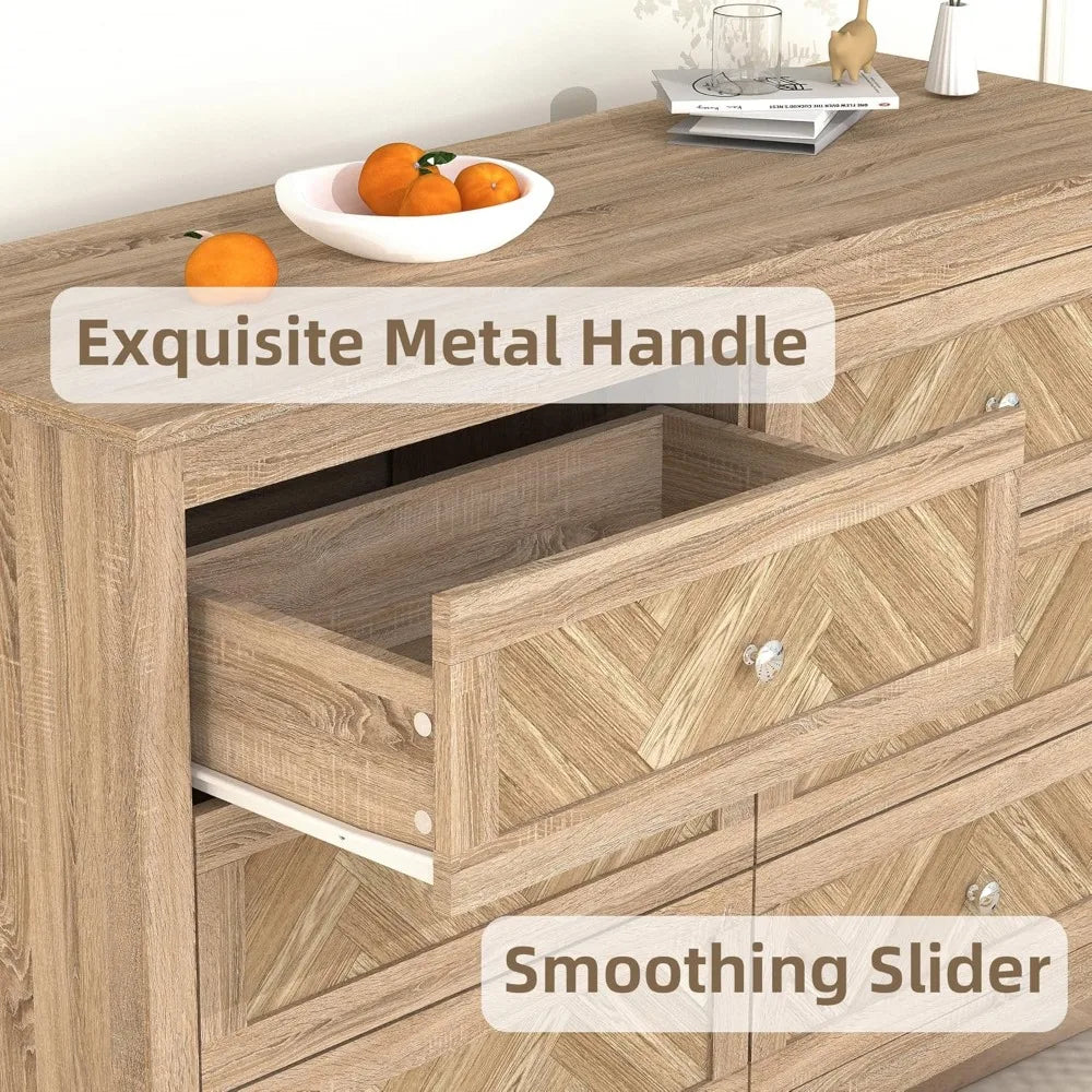 3 Piece Bedroom Set with 10 Drawers for Stylish Storage