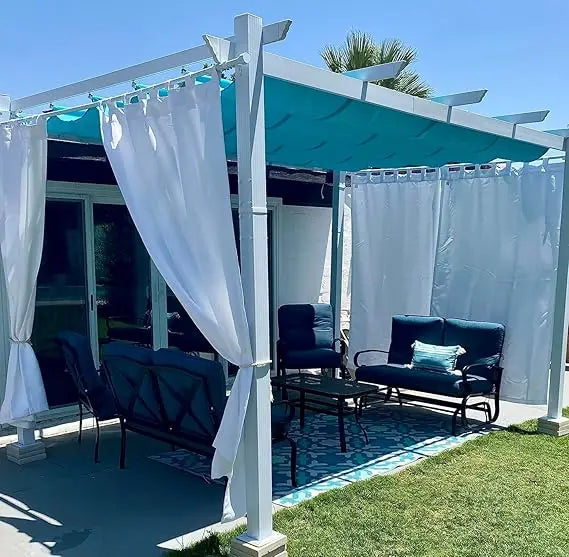Retractable Pergola Aluminum With Sun Shade Canopy
