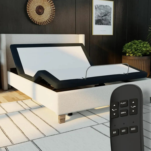 Adjustable Bed Base Frame With Head And Foot Incline Remote