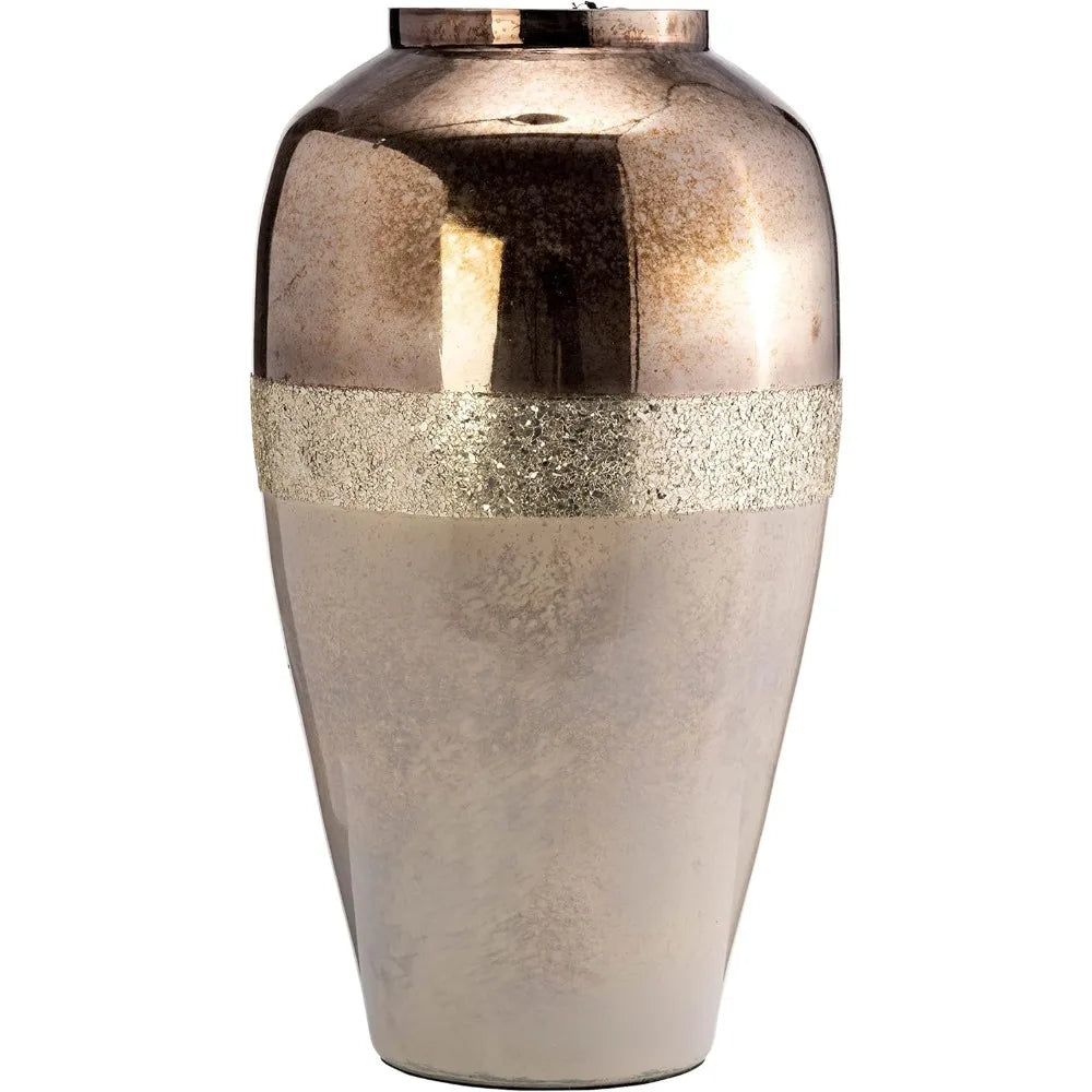 Luxury Glass Vase Metallic Gold Centerpiece For Home Decor