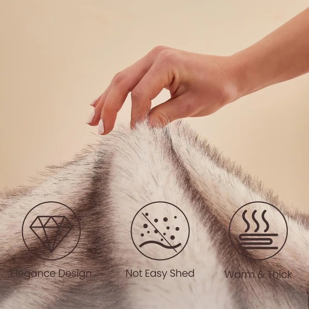 Original Faux Fur Throw Blanket 60 By 80 Luxury Plush