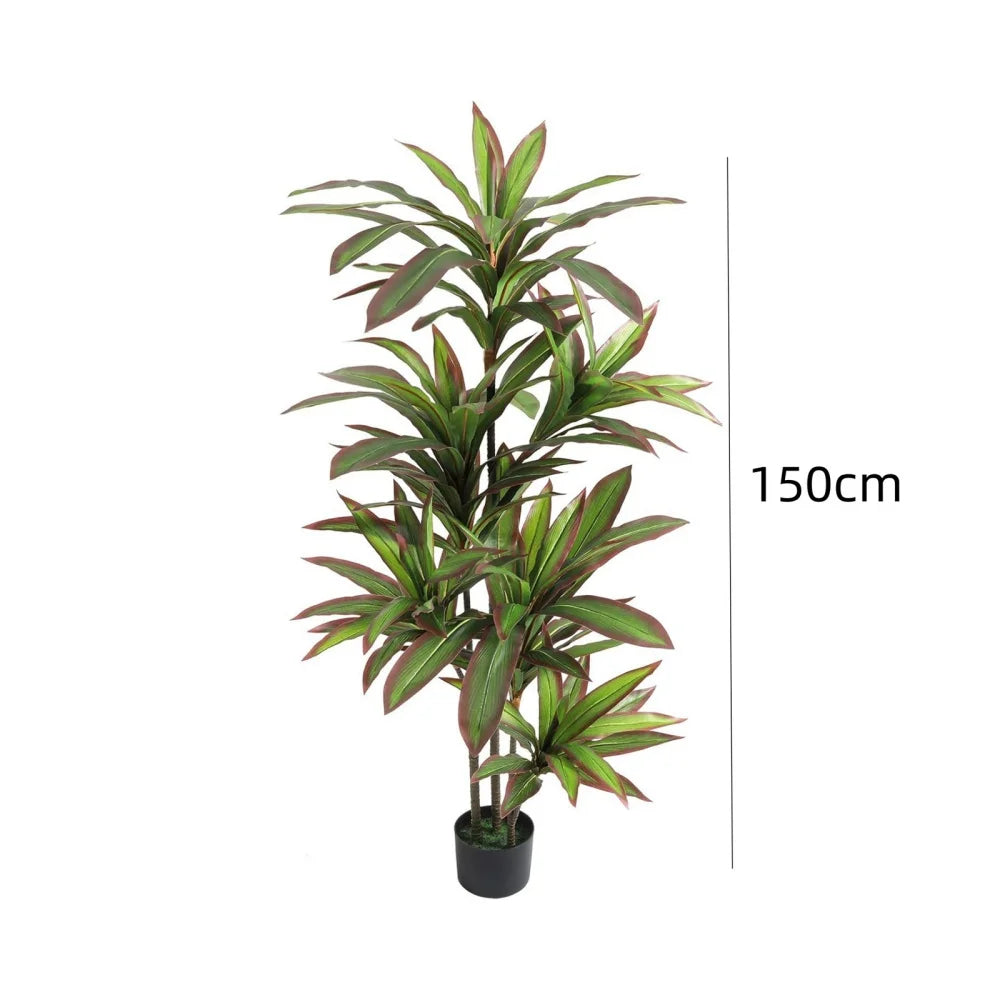 HiMISCN Artificial Dracaena Plant Tree In Pot For Home Decor