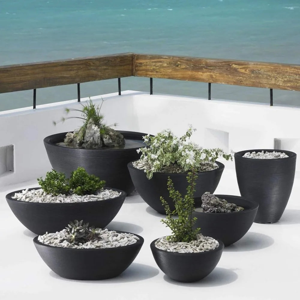Crescent Garden Delano Planter Old Bronze 26 Inch Plant Pot