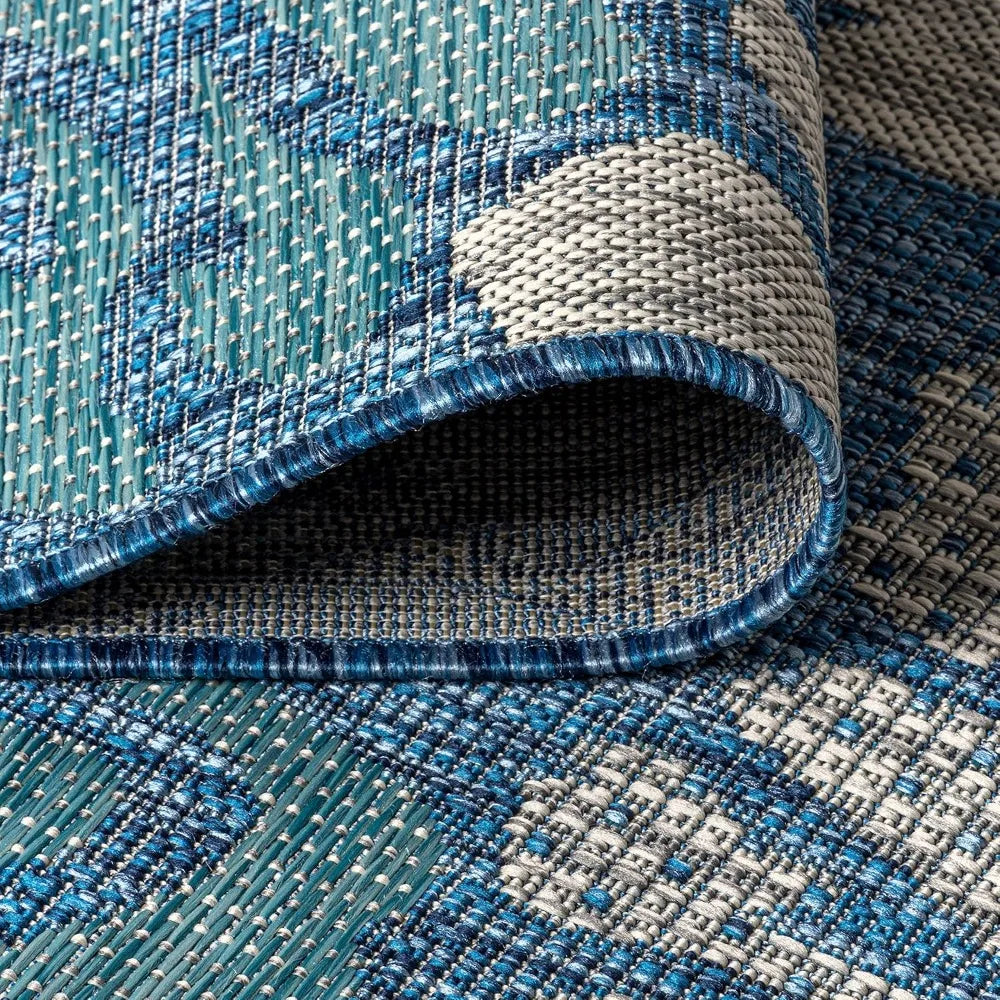 Zinnia Modern Floral Textured Weave Indoor Outdoor Area Rug
