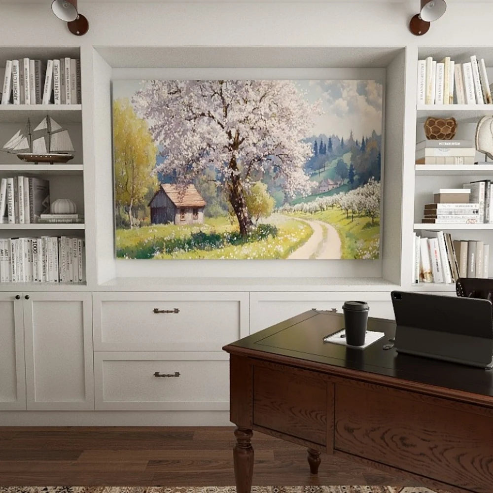1.5 Inch Thick Pine Wood Frame Canvas Wall Art For Birthday