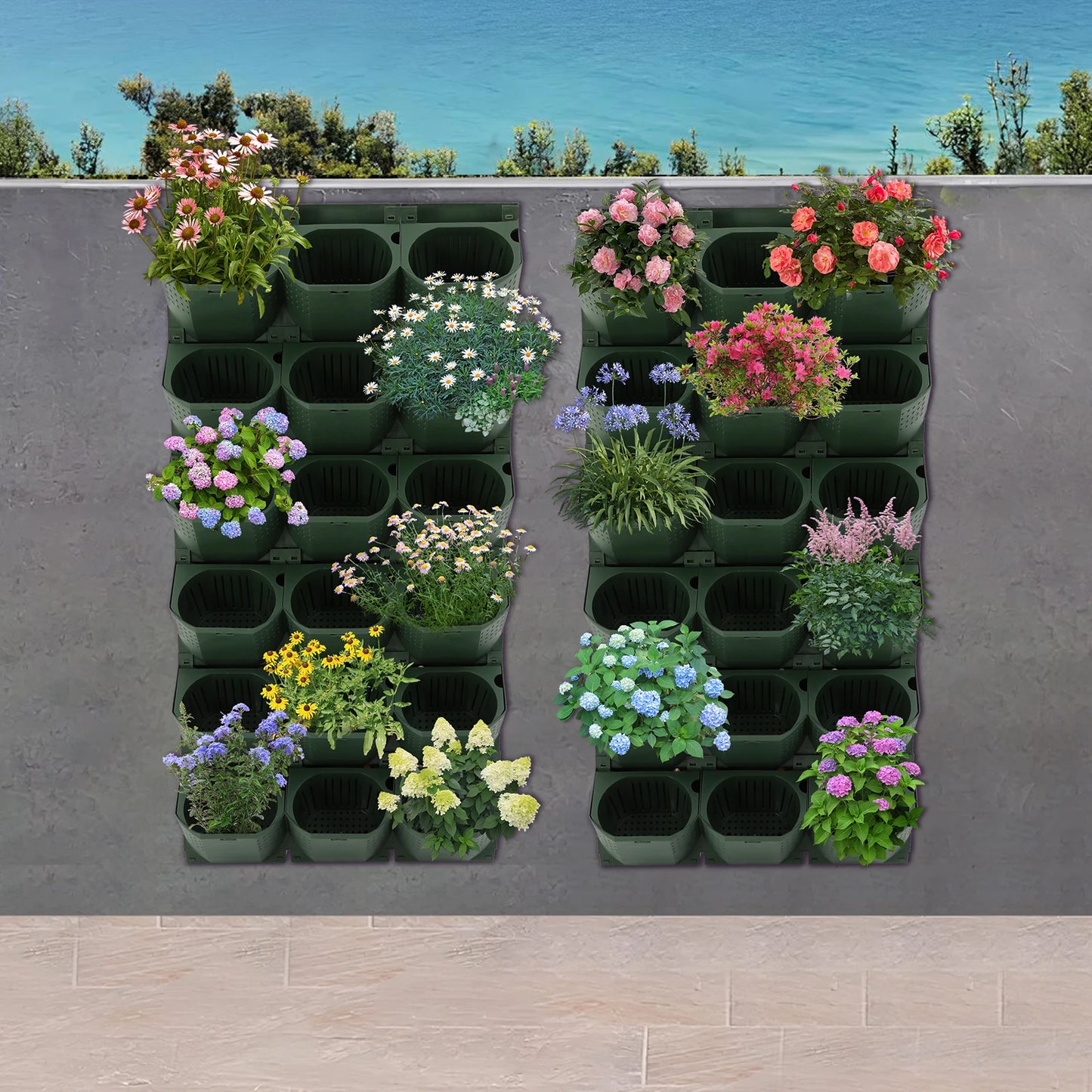 Hign-concerned Wall Planter 36 Pots Wall Mounted Flower Pot