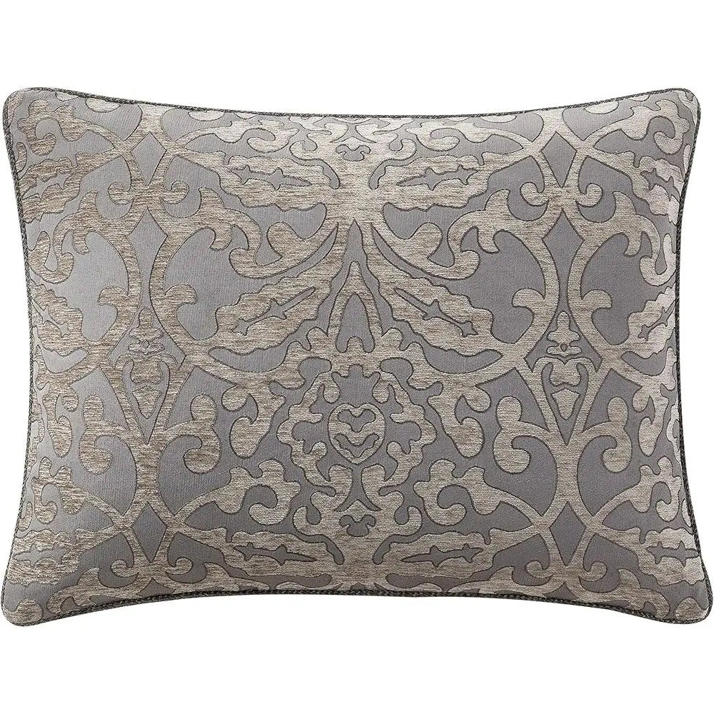 Medallion Grey 6PC Queen Comforter Set with Luxurious Jacquard Design