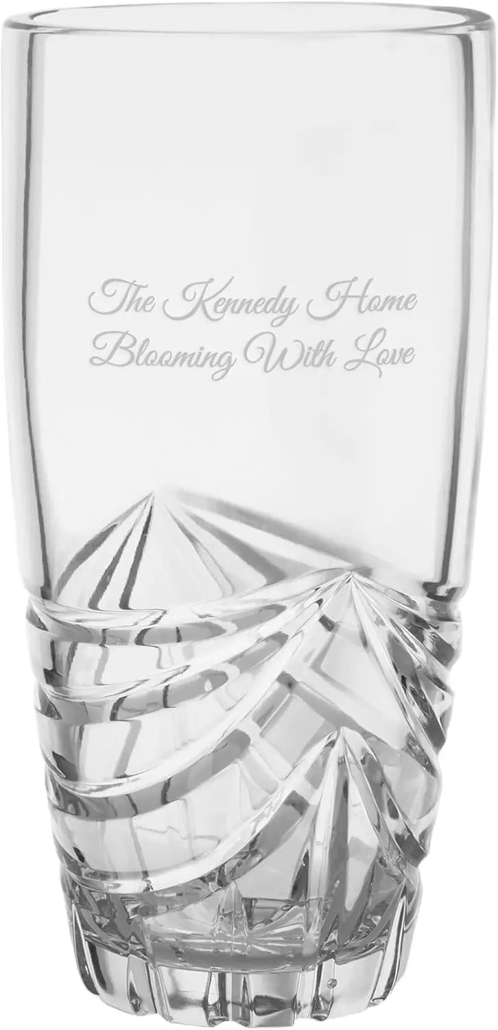 Cut Crystal Swag Vase Elegant Polish Made Home Decor