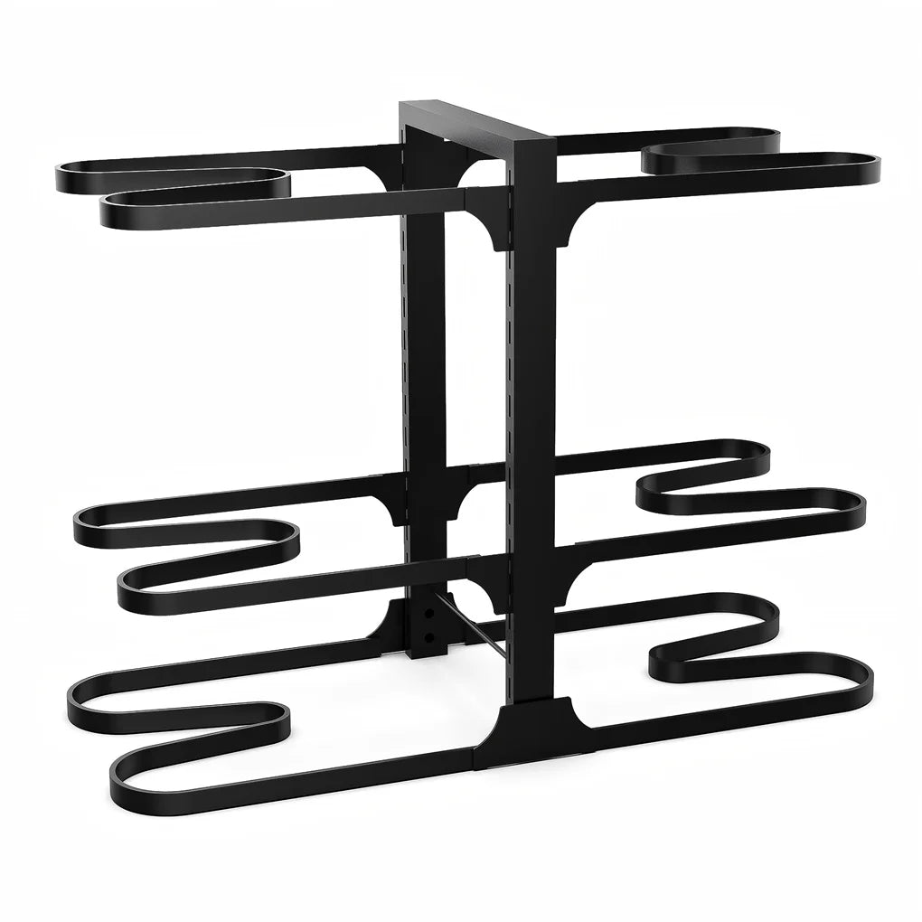 Adjustable 6 Tier Pots and Pans Organizer Rack for Kitchen Storage