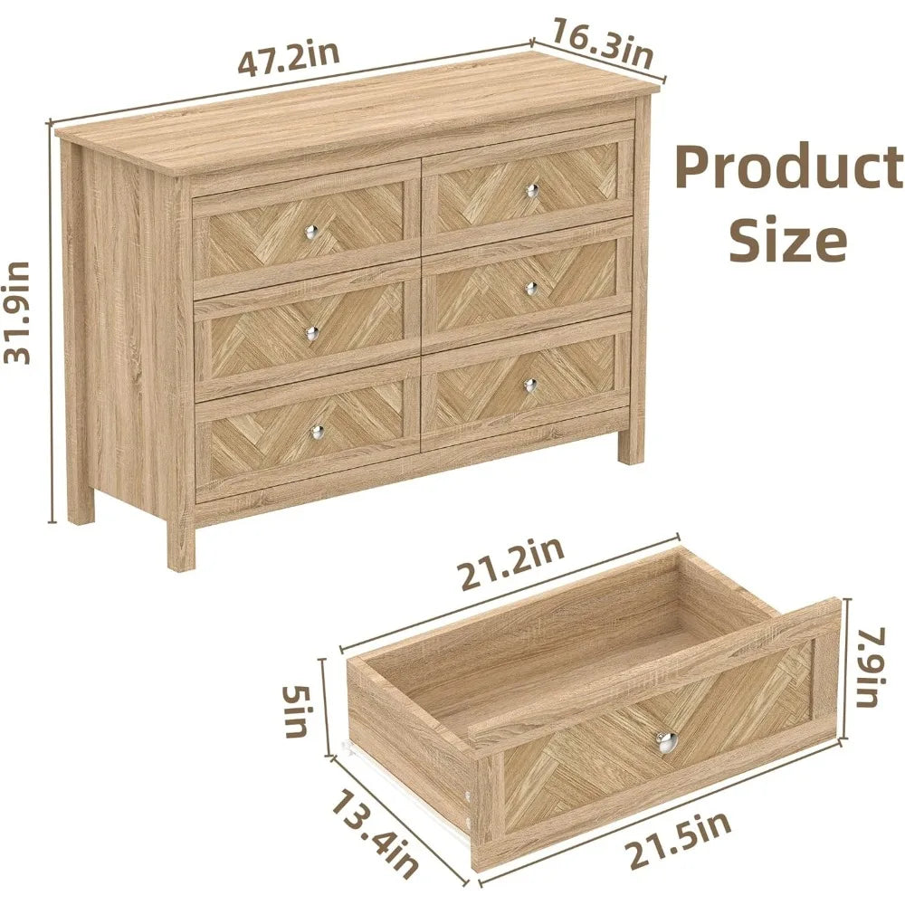 3 Piece Bedroom Set with 10 Drawers for Stylish Storage