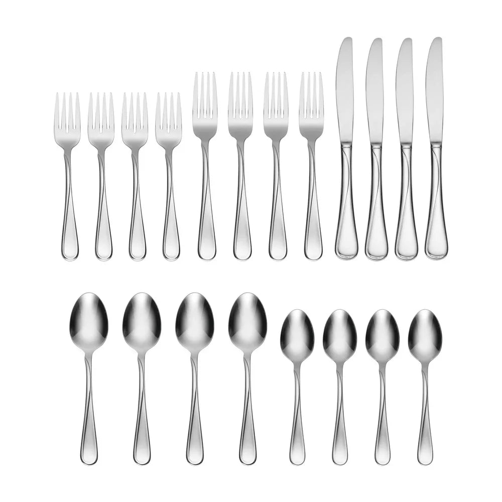 20-Piece Stainless Steel Flatware Set for Elegant Dining