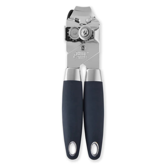 Stainless Can Opener With Easy Turn Knob And Bottle Opener