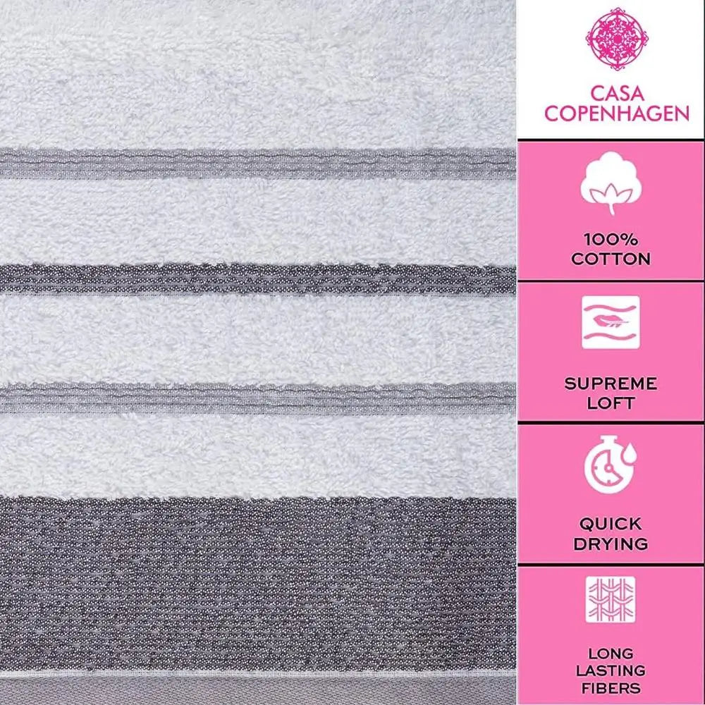 6 Pieces Cotton Towel Set Super Absorbent Bath Towels