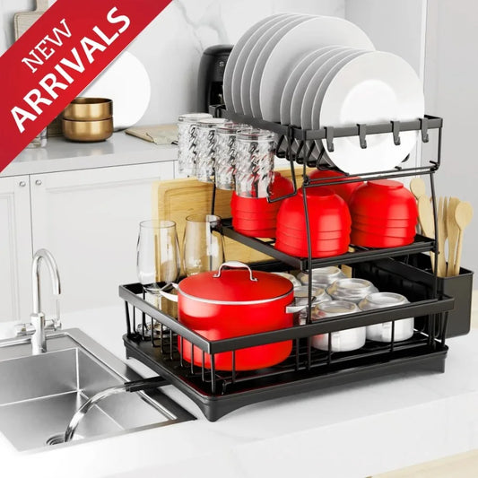 3 Tier Dish Drying Rack Over Sink Stainless Steel Drainage