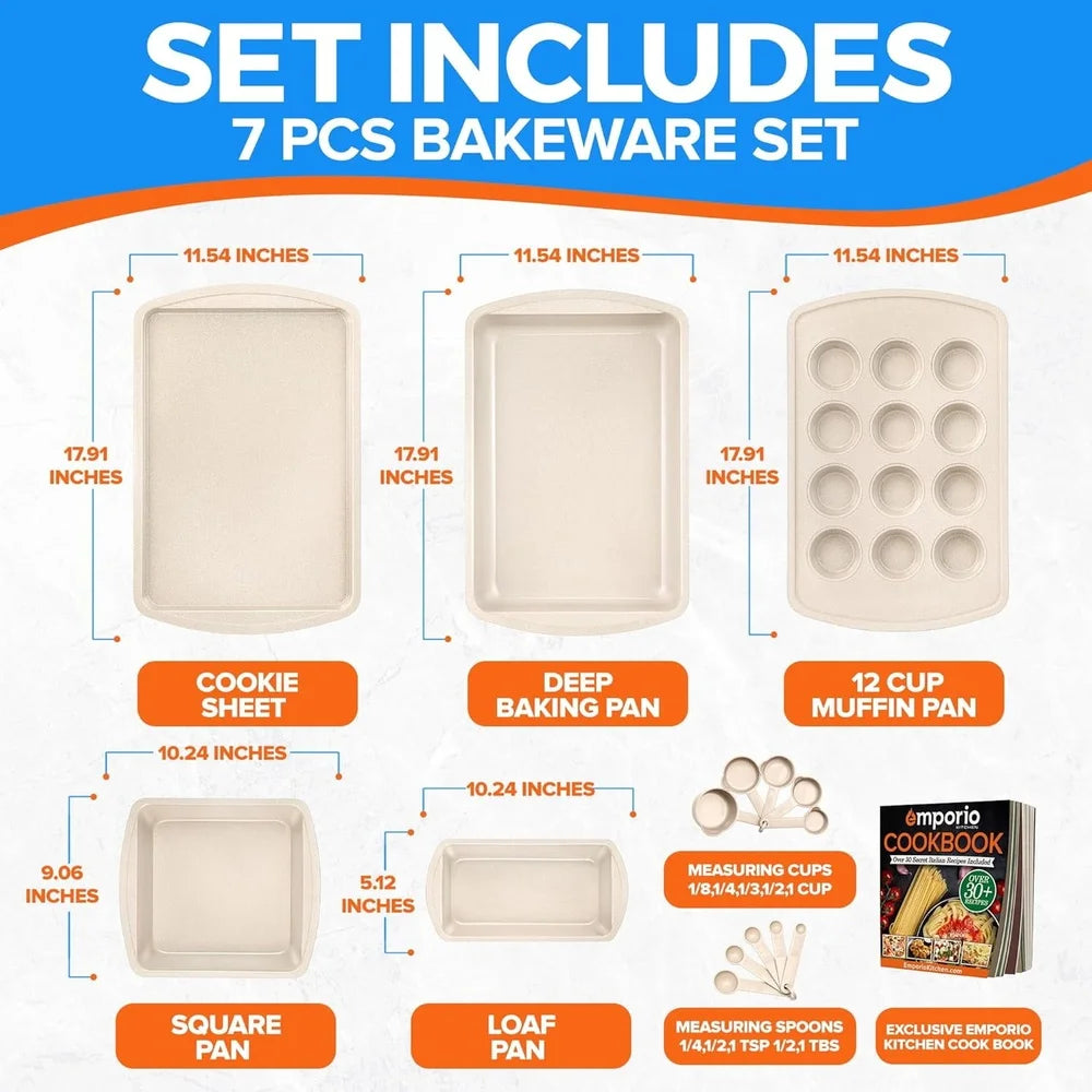 Deluxe Stackable Carbon Steel Nonstick Bakeware Set