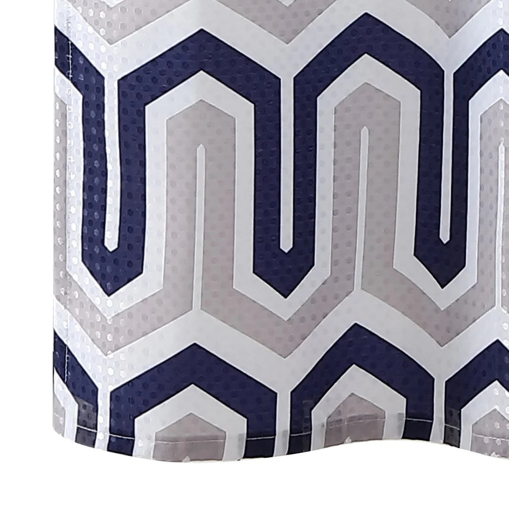 Geometric Polyester Shower Curtain 70x72 Waterproof