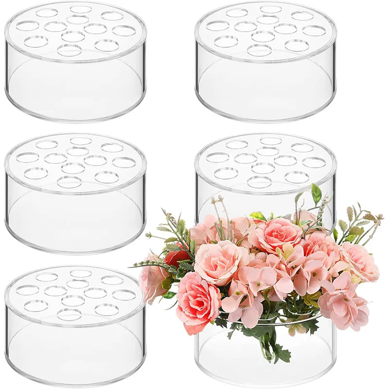 12 Hole Acrylic Vase for Elegant Wedding and Party Decor