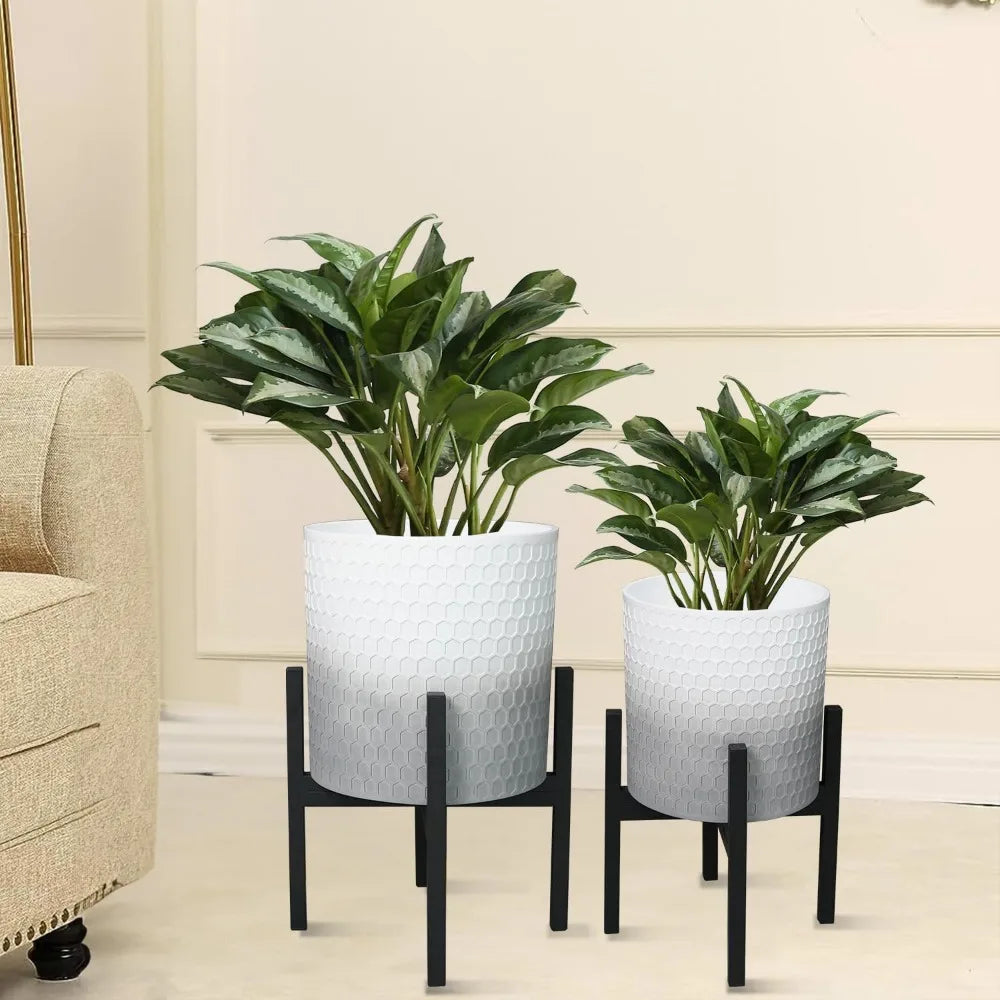 Plant Pot With Stand 10 12 In Honeycomb Gradient Planter
