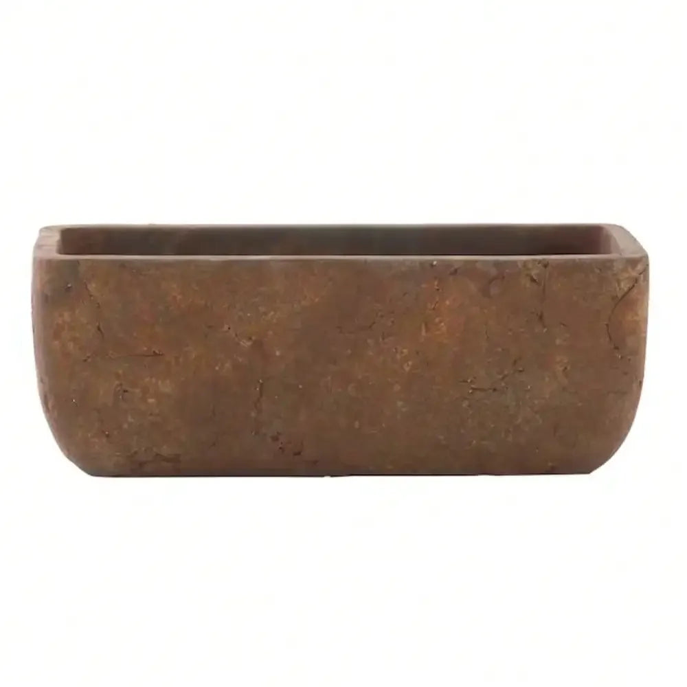 Rust Cement Trough Planter 8 Inch Indoor Windowsill Pots
