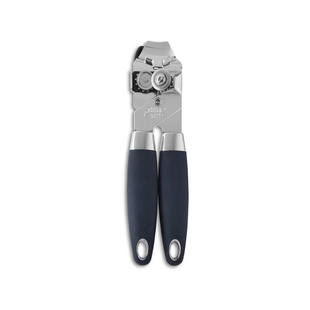 Stainless Can Opener With Easy Turn Knob And Bottle Opener