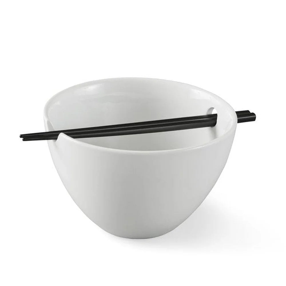 DUTRIEUX Porcelain Noodle Bowls Set With Chopsticks