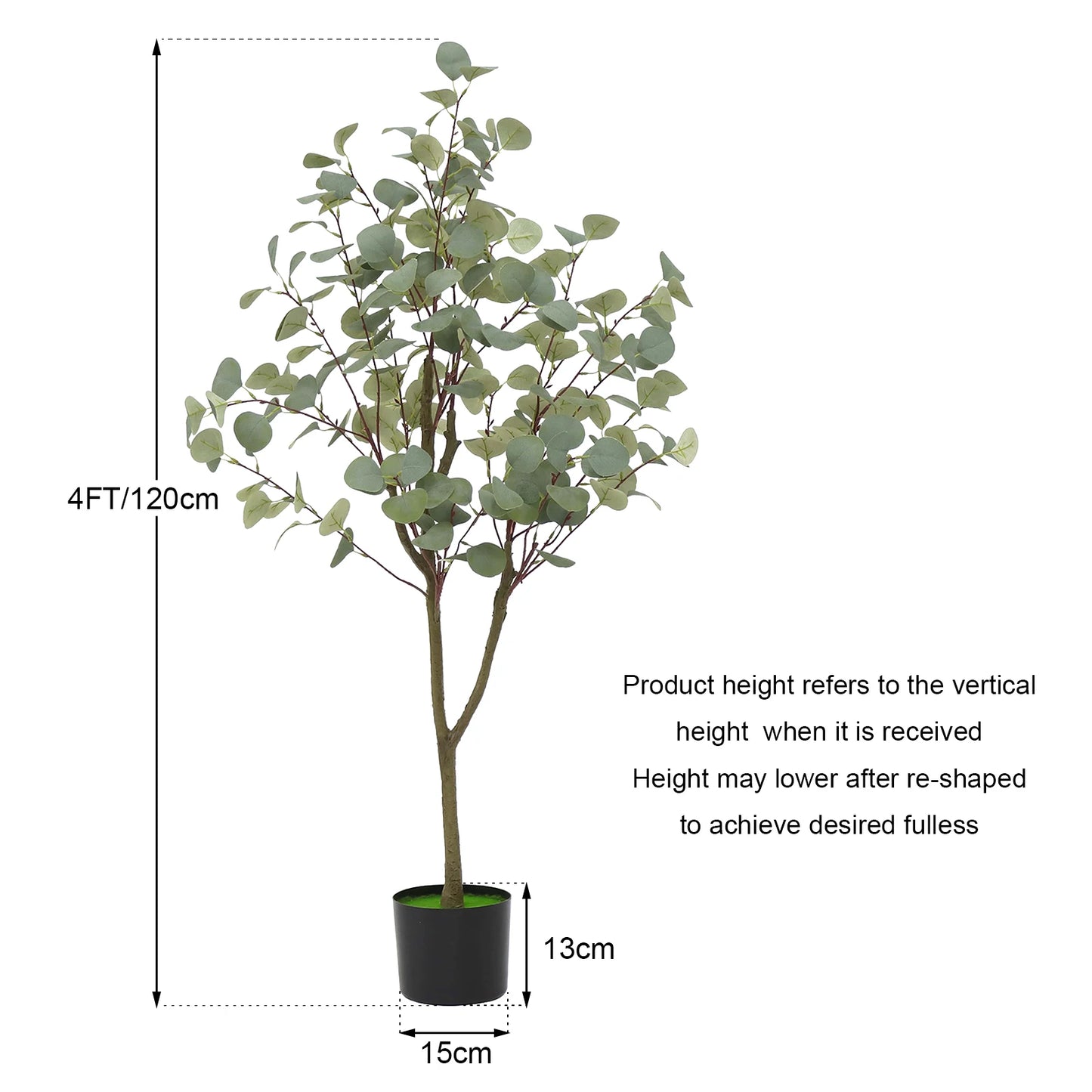 HiMISCN Eucalyptus Tree Artificial For Indoor Outdoor Decor