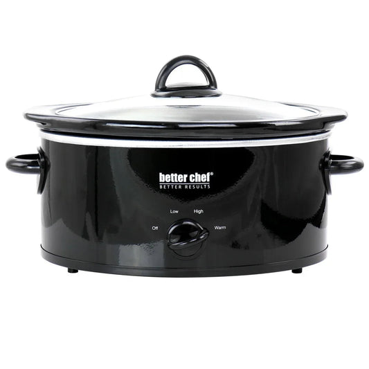3 Quart Oval Slow Cooker With Removable Stoneware Crock Lid