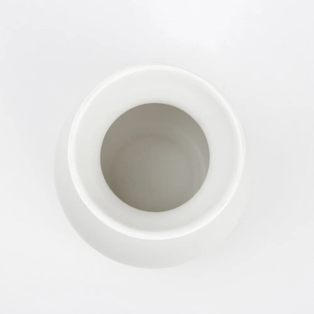Minimalist White Ceramic Vase for Elegant Home Decor