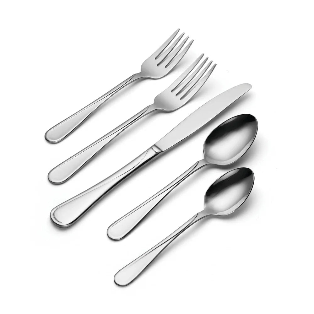 20-Piece Stainless Steel Flatware Set for Elegant Dining