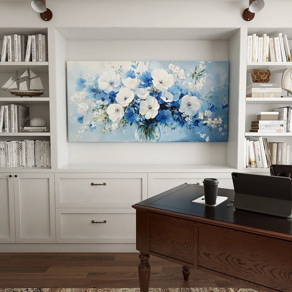 1.5 Inch Thick Pine Wood Frame Canvas Wall Art For Bedroom