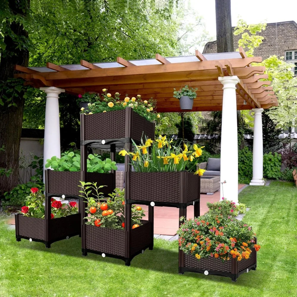 MAYOLIAH Raised Garden Bed With Drainage Elevated Planter
