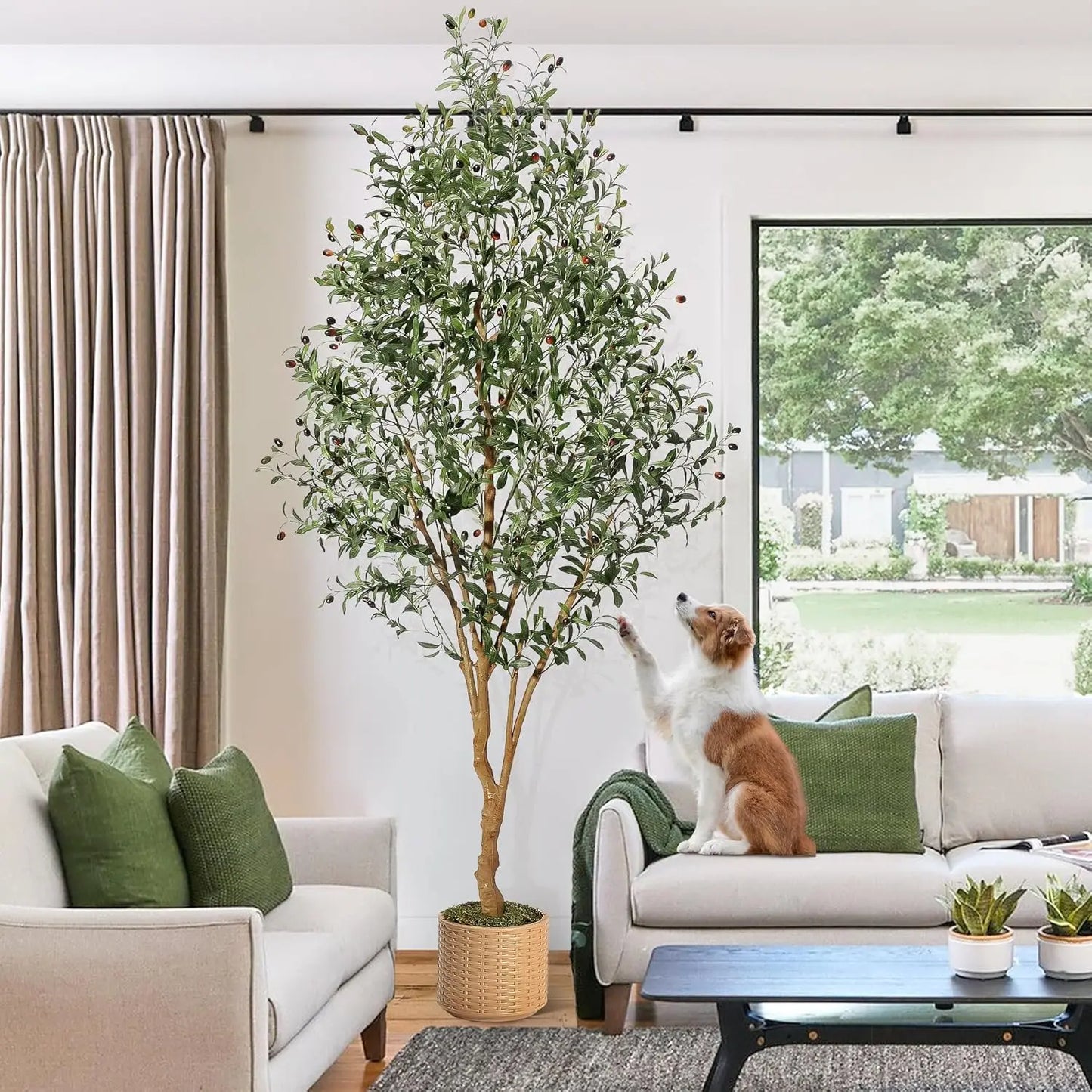 HiMIS Olive Trees Artificial Indoor Decor For Home Office